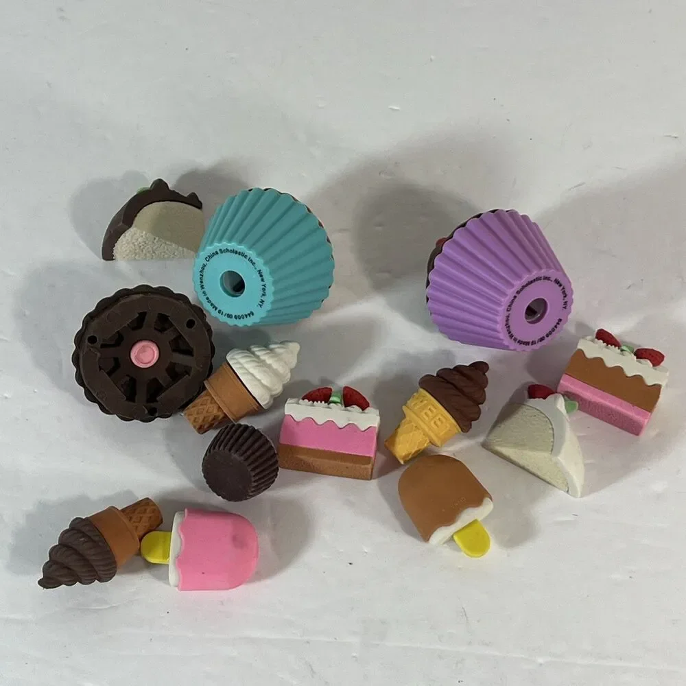 Food Erasers Rubber Toy Set Bakery 13 Piece set Collectibles